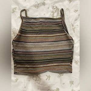 SHEIN | size S in women’s | block striped crop cami top |